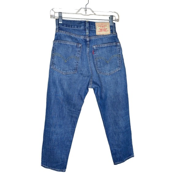 VTG Levi’s women’s 701 Straight Regular Blue Jeans 25" Waist Medium Dark - Picture 3 of 10